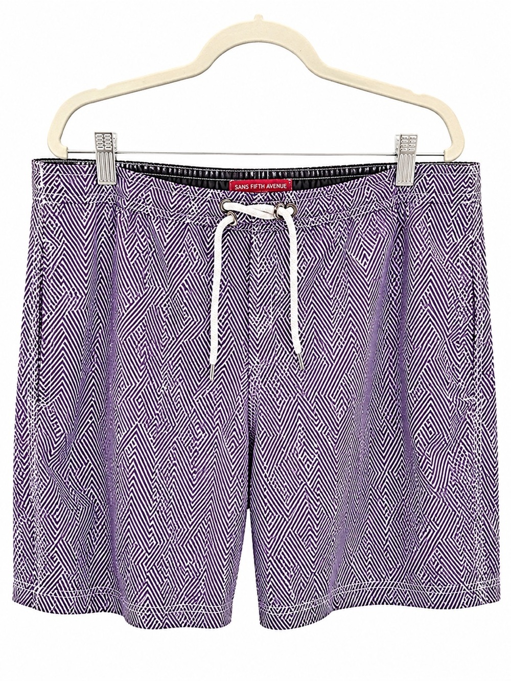 Saks Fifth Avenue Men's Purple Geo-Print Swim Shorts